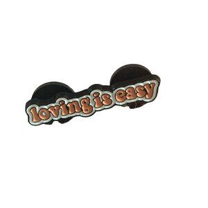 LOVING IS EASY Retro Enamel Lapel Pin NEW